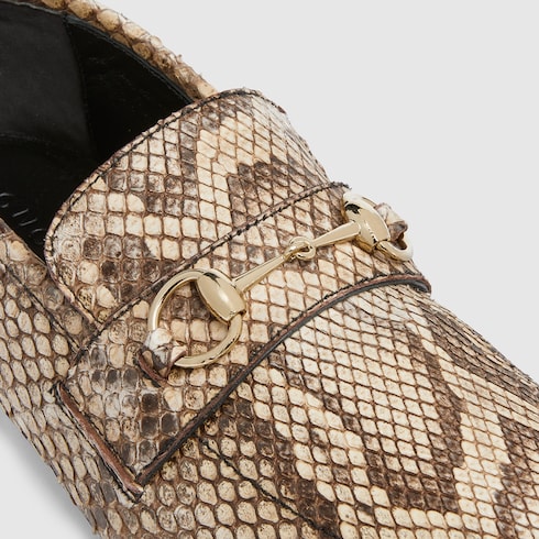 Men's Ragazzo python loafer - beige
