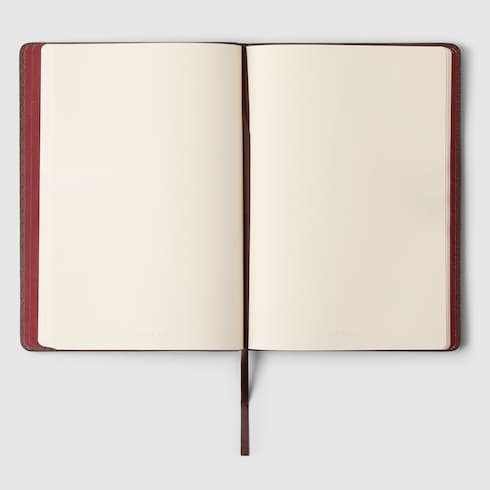 Large GG notebook with Double G - beige and ebony GG Supreme