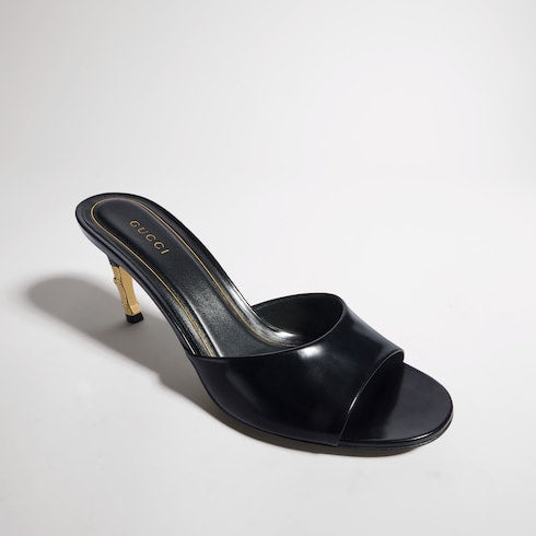 Women's Castello slide - black leather