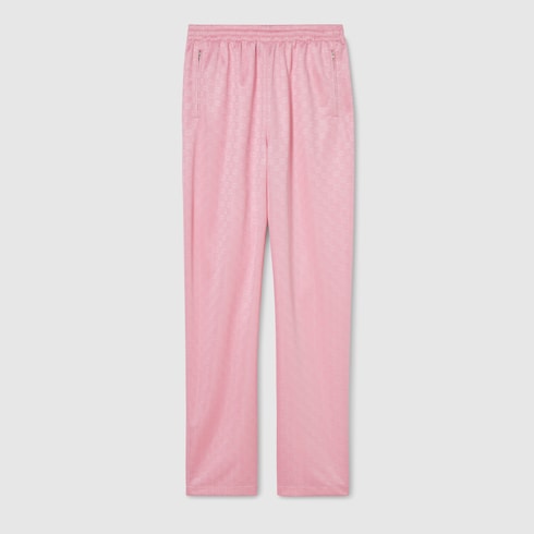 GG jersey jacquard leisure pants - light pink