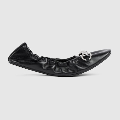 Women's Prima ballet flat - black leather