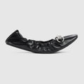 Women's Prima ballet flat - black leather