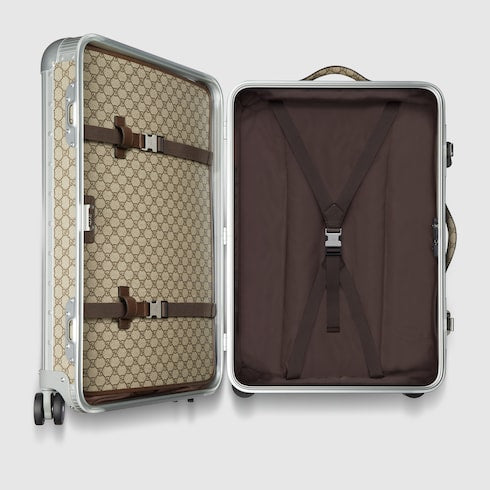 Gucci Porter medium trolley - beige and ebony Supreme