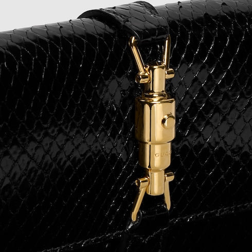 Gucci Jackie python wallet on chain - black