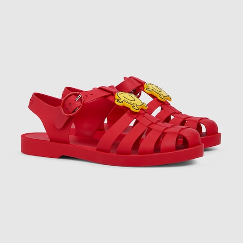 Children's sandals - red rubber
