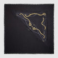 GG wool silk jacquard cape - black