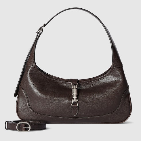 Jackie Slim medium shoulder bag - dark brown leather