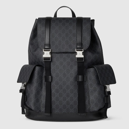 GG Black large backpack - black GG Supreme