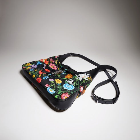 Gucci Jackie 1961 medium shoulder bag - black and multicolor nylon