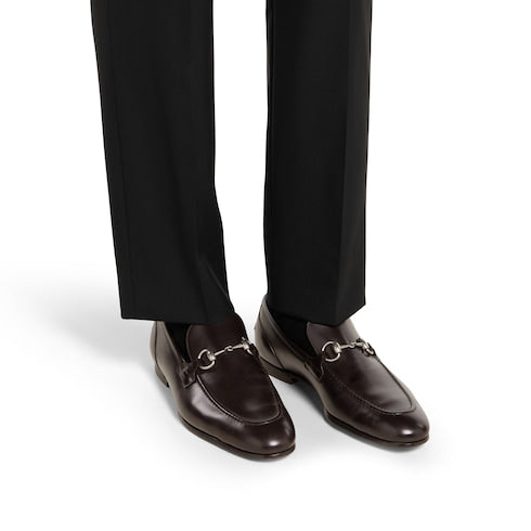 Men's Gucci Jordaan loafer - dark brown leather