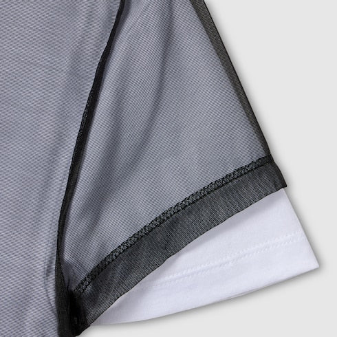 Double layered jersey T-shirt with print - white