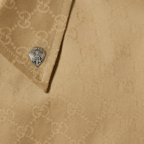 GG cotton gabardine coat - beige