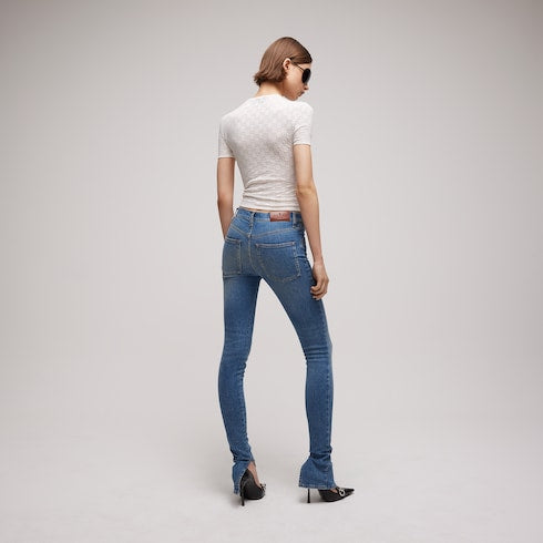 GG cotton devoré T-shirt - white