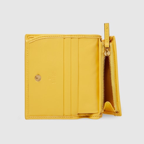 GG Marmont small wallet - yellow leather
