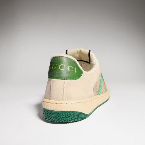 Butter Leather Women's Green Heel Screener Sneaker - Butter Leather