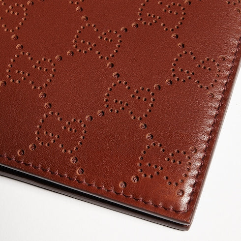 Aria bi-fold wallet - russet GG leather