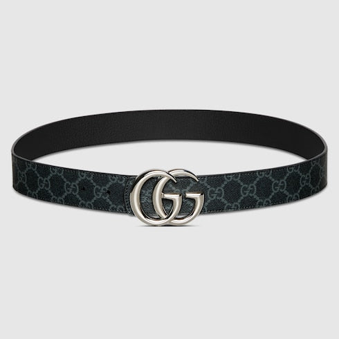 Reversible GG Marmont belt - black leather