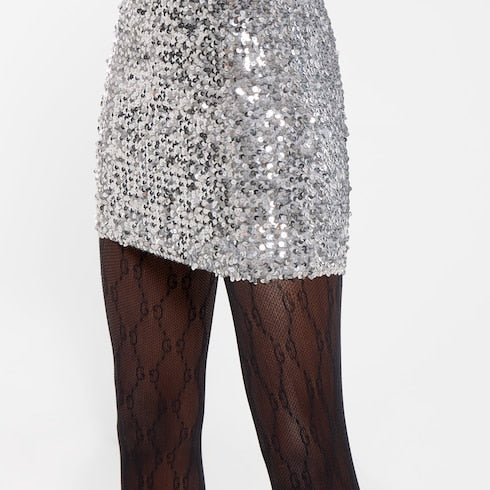 GG nylon tights - black