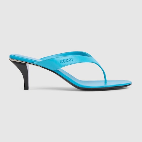 Women's Vittoria thong - bright blue leather