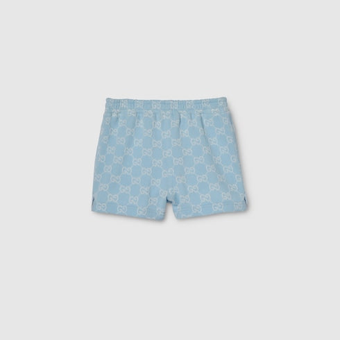 Baby GG cotton shorts - light blue
