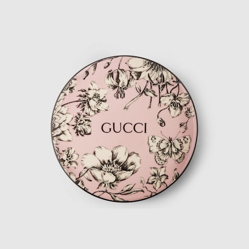 Gucci Flora Sketch print round box - pink and ivory porcelain