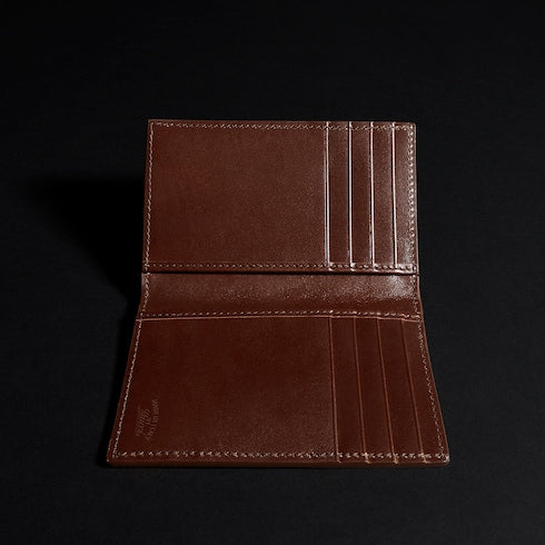 Lira card case - dark brown python leather