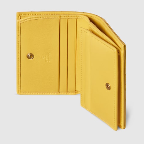 GG Marmont small wallet - yellow leather