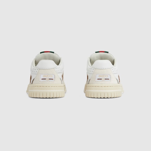 Children's Gucci Re-Web sneaker - white leather