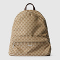 Large Gucci Tag backpack - sand and brown GG canvas