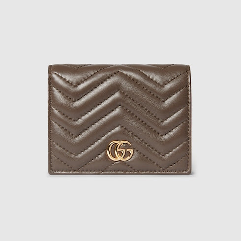 GG Marmont small wallet - dark taupe leather