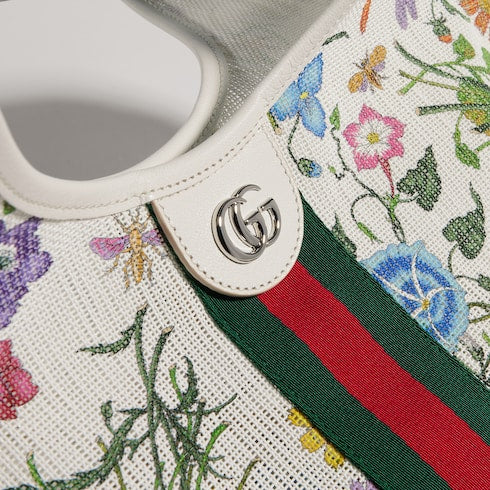 Gucci Giglio small tote bag - white and multicolor net