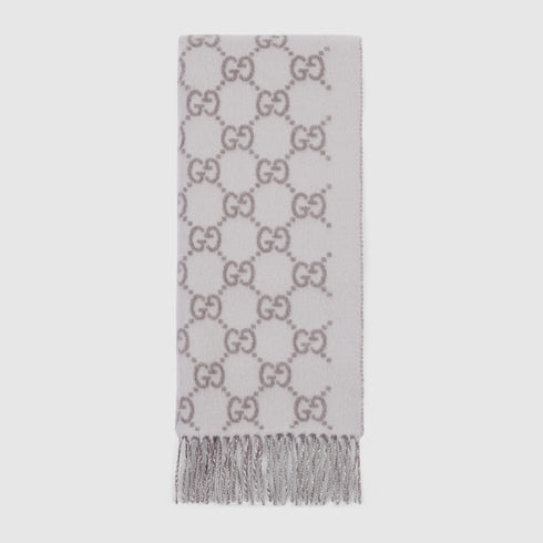 GG cashmere scarf - grey