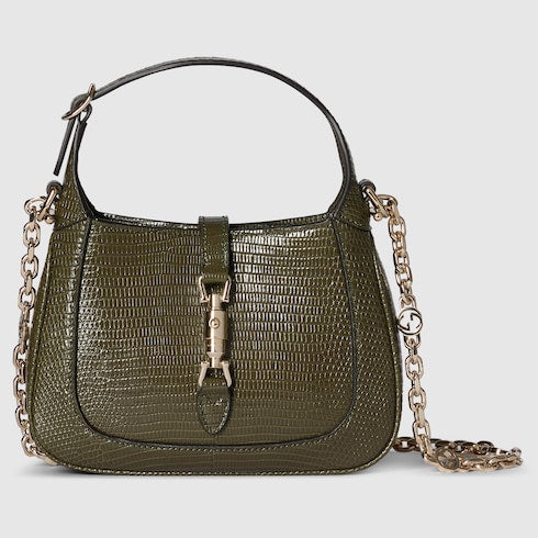 Jackie 1961 lizard mini bag - forest green leather