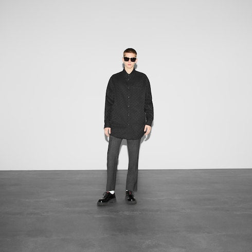 GG canvas shirt - black