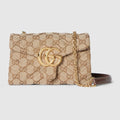 GG Marmont mini shoulder bag - sand and brown GG canvas