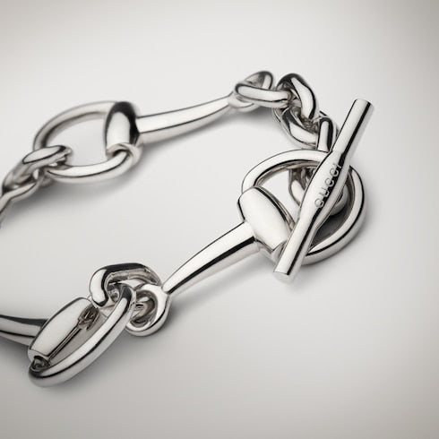 Horsebit chain bracelet - palladium-toned brass