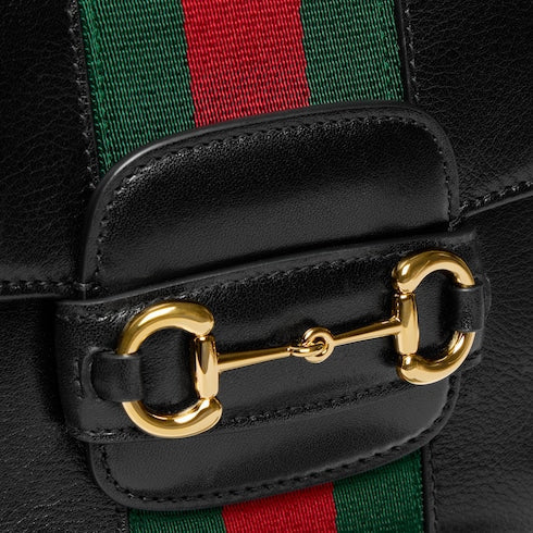 Gucci Horsebit 1955 small shoulder bag - black leather