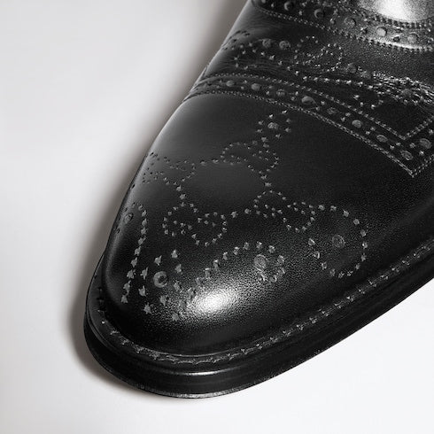 Men's lace-up shoe - black leather