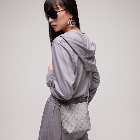 GG Emblem nano bucket bag - grey GG fabric