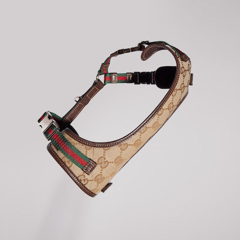 Extra-small padded pet harness - sand and brown GG canvas