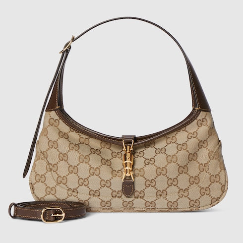 Jackie Slim medium shoulder bag - sand and brown GG canvas