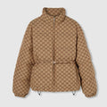 GG canvas bomber jacket - camel and ebony