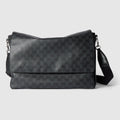 Gucci Essence Classic medium crossbody bag - black GG canvas