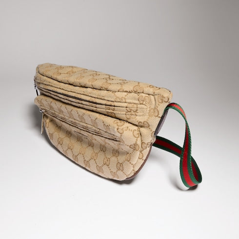 Gucci Tag small crossbody bag - sand and brown GG canvas