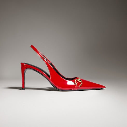 Women's Donna slingback pump - red patent leather