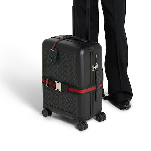 Luggage elastic Web band - green and red canvas