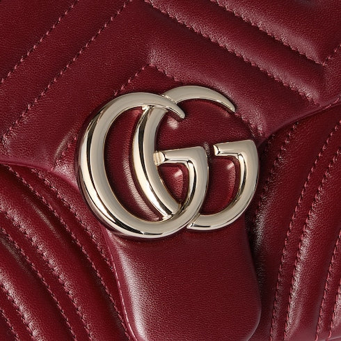 GG Marmont medium shoulder bag - Rosso Ancora red leather