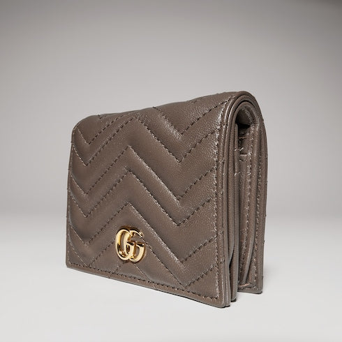 GG Marmont small wallet - dark taupe leather