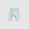 Baby printed cotton pants - light blue