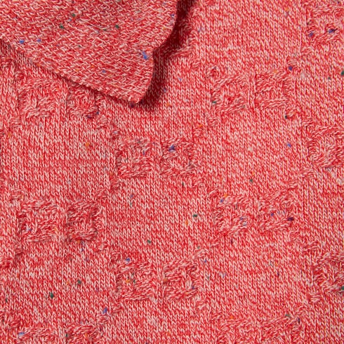 Children's GG cotton polo dress - light red